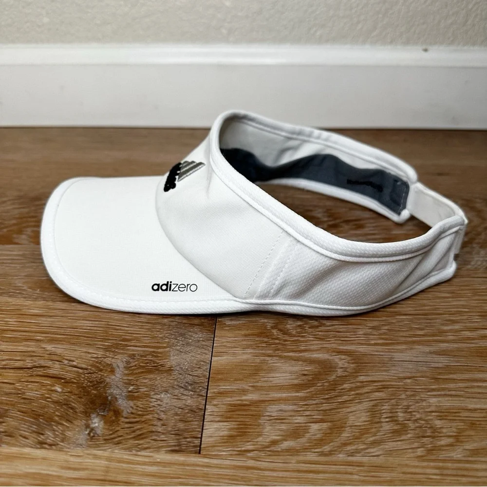 Adidas Unisex Adizero Climacool White Athletic Performance Visor Hat, OS